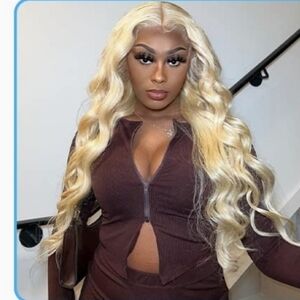 28 inch New blonde lace front wig